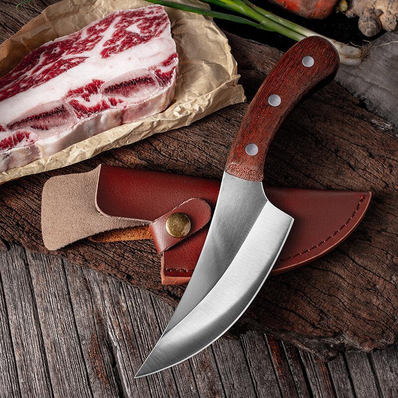 Stainless Steel Boning Knife Kitchen Chef Knife Sharp Utility Butcher Knife Kitchen Cook Tools With Sheath Cover