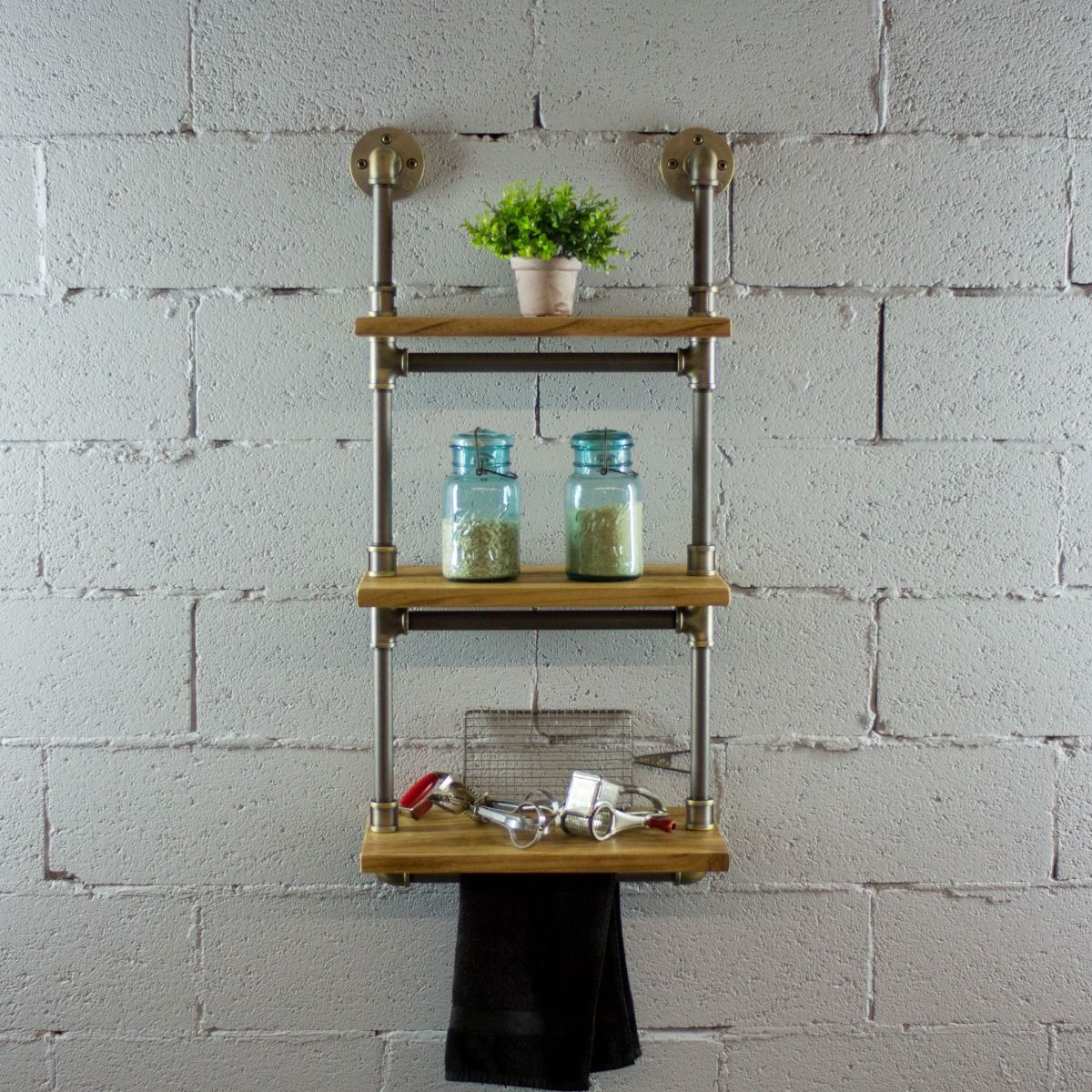 Three Tier Wall Mounted Shelves