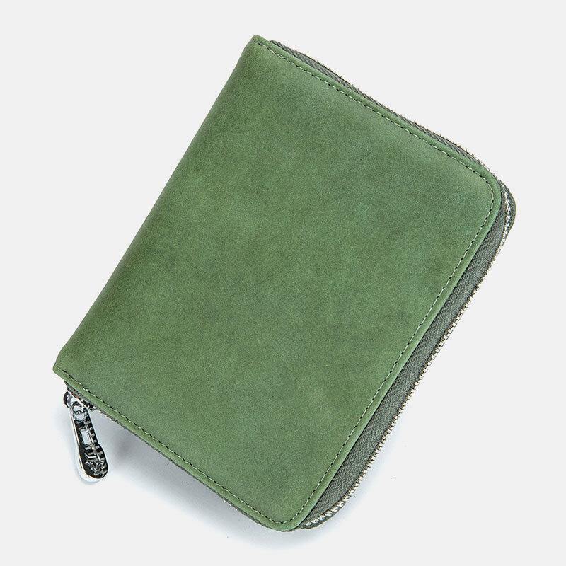 Women Genuine Leather RFID Anti-theft Organ Design Milti-card Slot Card Bag Card Holder Wallet