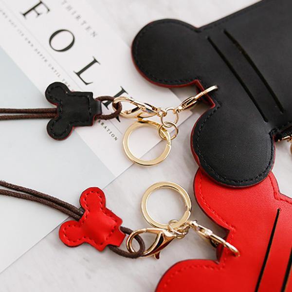 Cute Animal Shape Card Holder Wallet Purse Neck Wallet Lanyard Wallet for Women