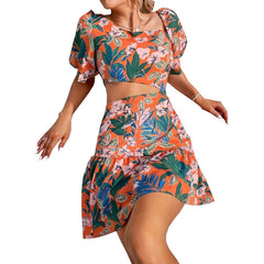 Womens Dresses Large Size Floral Print Dress