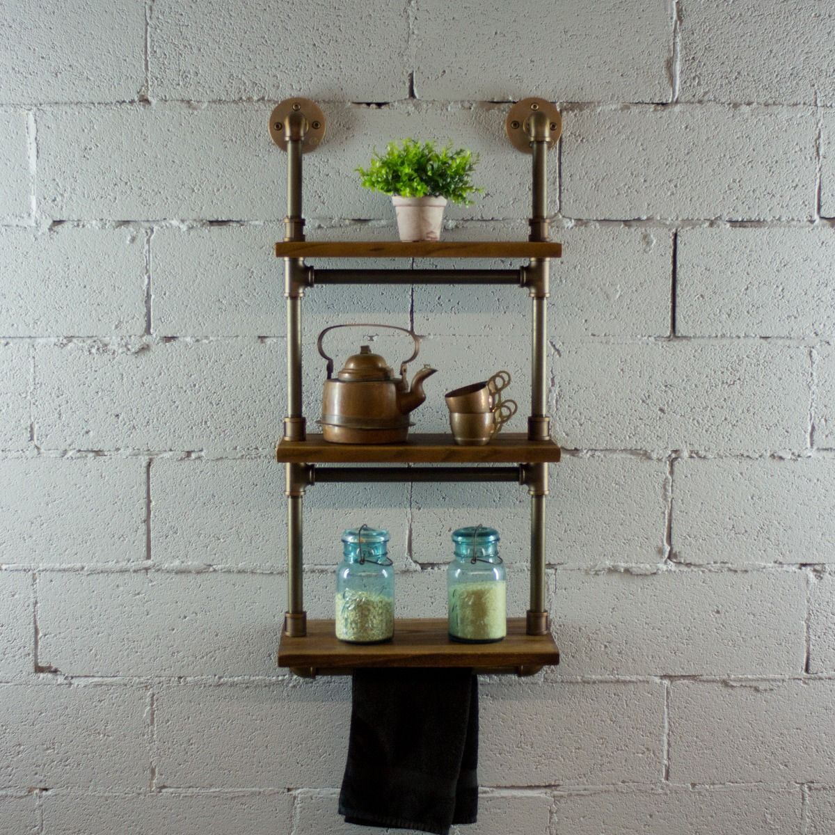 Three Tier Wall Mounted Shelves