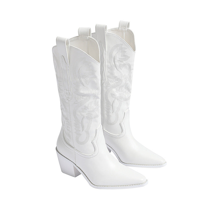 Woemns Cool Knee High Western Cowboy Boots