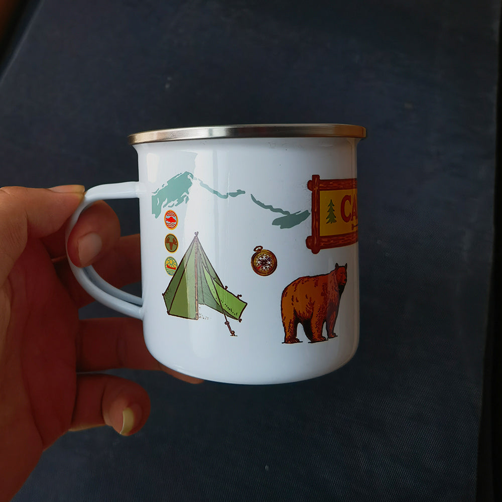 Camping New Bone Campfire Coffee Mug Tea Cup 350 ml