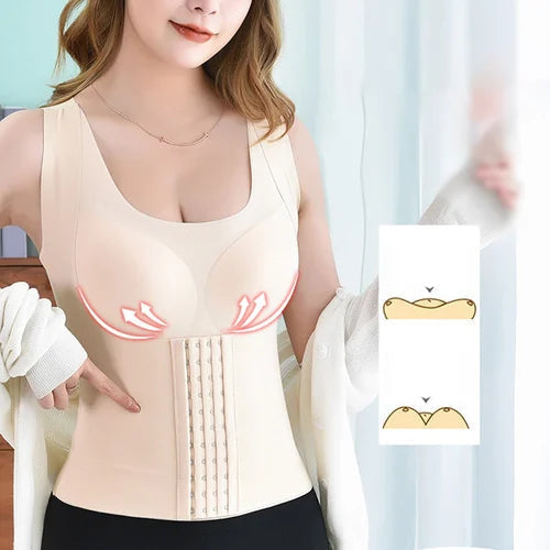 4-in-1 Waist Buttoned Bra Shapewear