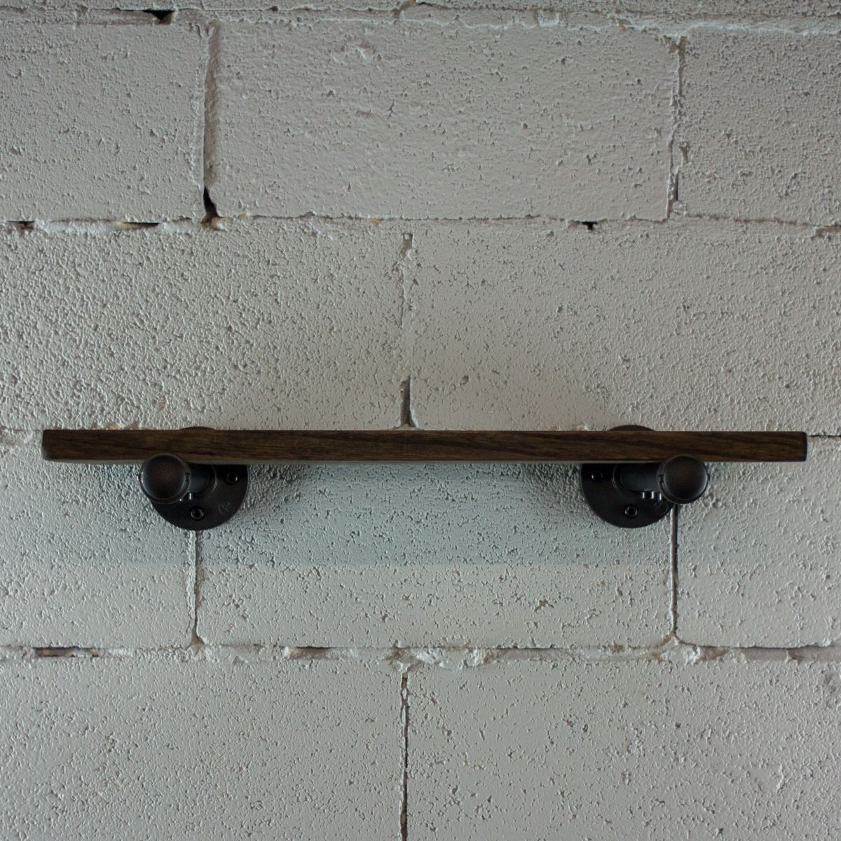 Industrial Vintage Wood Finish Wall Mounted Shelf