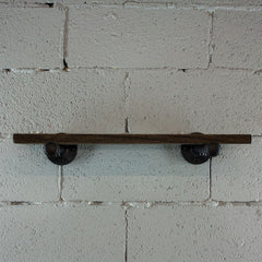 Industrial Vintage Wood Finish Wall Mounted Shelf