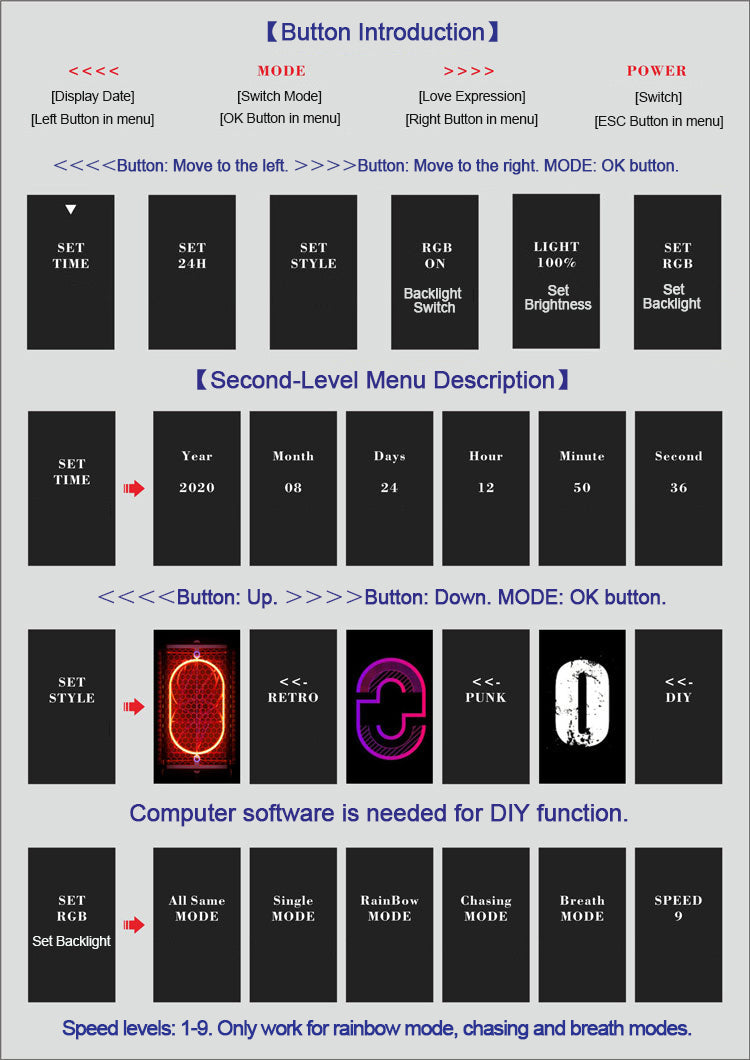 Orologio EleksTube IPS RGB Nixie Tube