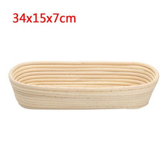 Long Oval Banneton Bread Dough Proofing Rattan Brotform Storage Baskets Loaf Proving Rising 4 Sizes