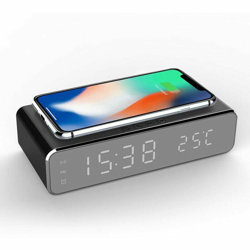 LED UV Disinfection Phone Wireless Charger Alarm Clock