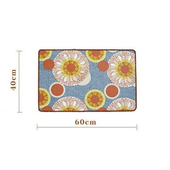 Hongbo Mandala Printed Mats Retro Flower Printed Carpet Mat Non-slip Doormat for Kitchen Bathroom Toilet Home Decoration