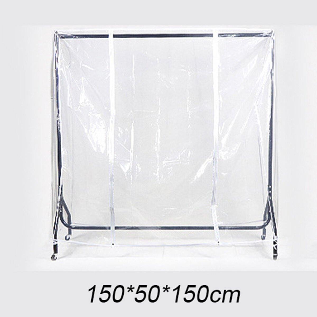 Clear Clothes Rail Cover Dustproof Garment Coat Hanger Protector Storage Net