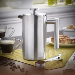 350ml Double Wall Stainless Steel Coffee Plunger French Press Tea Maker Handy Coffee Machine