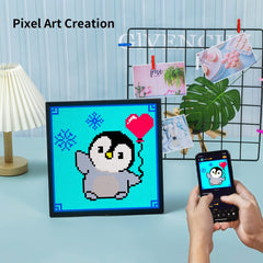 Divoom Pixoo-64 WiFi Pixel Cloud Digital Frame with APP Control,64 X 64 LED Panel Display Frame