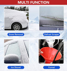 Ice Scraping Windshield Cone & Wiper Fluid Funnel