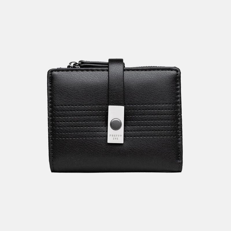 Damen 6 Kartenfächer Bifold Solid Short Wallet Geldbörse 