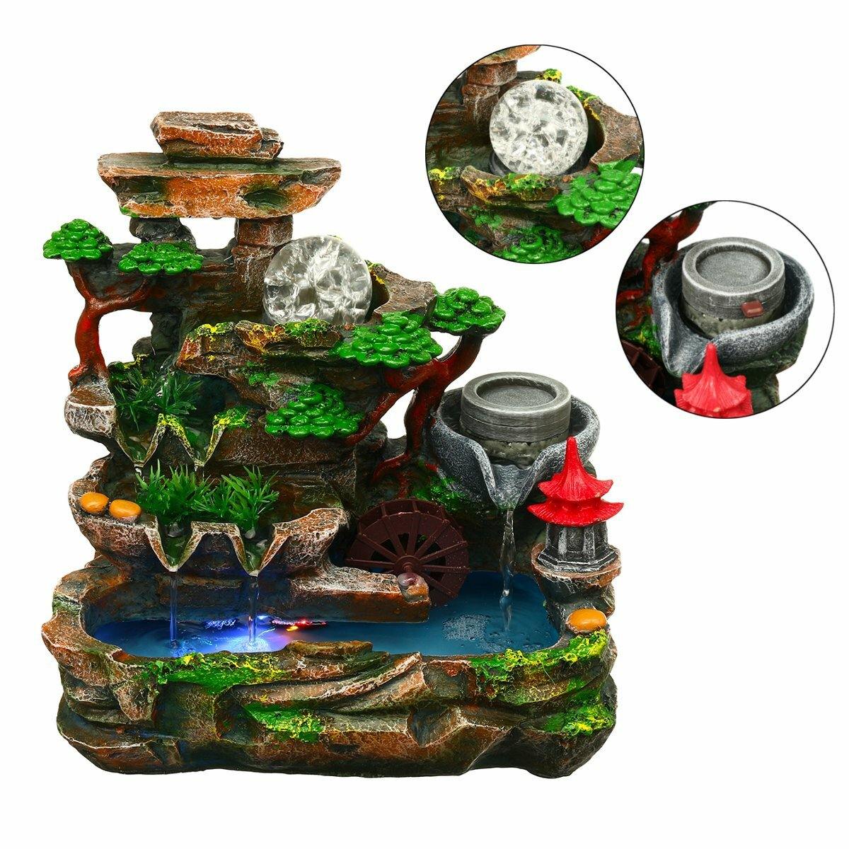 Calming Fountain Water Feature Ornament Home Decor Relaxing Soothing Indoor