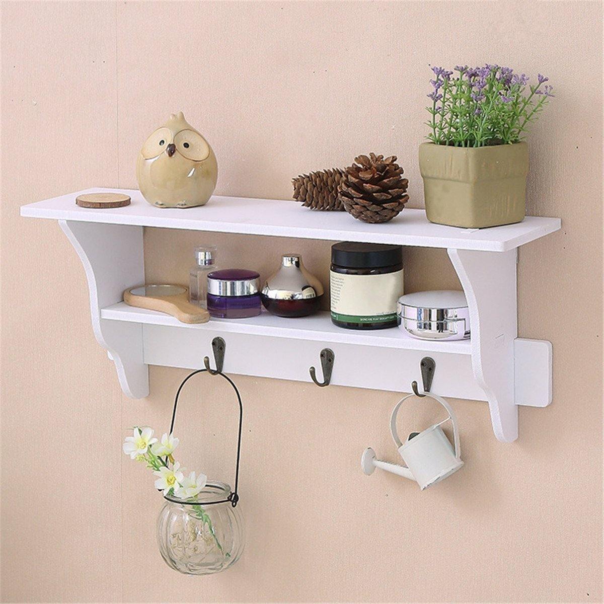 2 Tier Wall Mount Shelf Ornament Sundries Storage Holder Organizer Rack HooksMöbel &amp; Wohnen, Feste &amp; Besondere Anlässe, Party- &amp; Eventdekoration! 