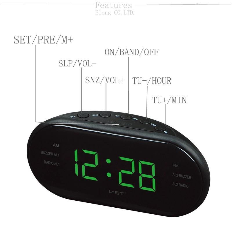 VST ST-3 Led AM FM Radio Digital Marke Wecker Hintergrundbeleuchtung Snooze Elektronische Designer 