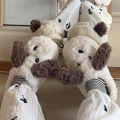 Cute Puppy Long Ears Plush Slippers