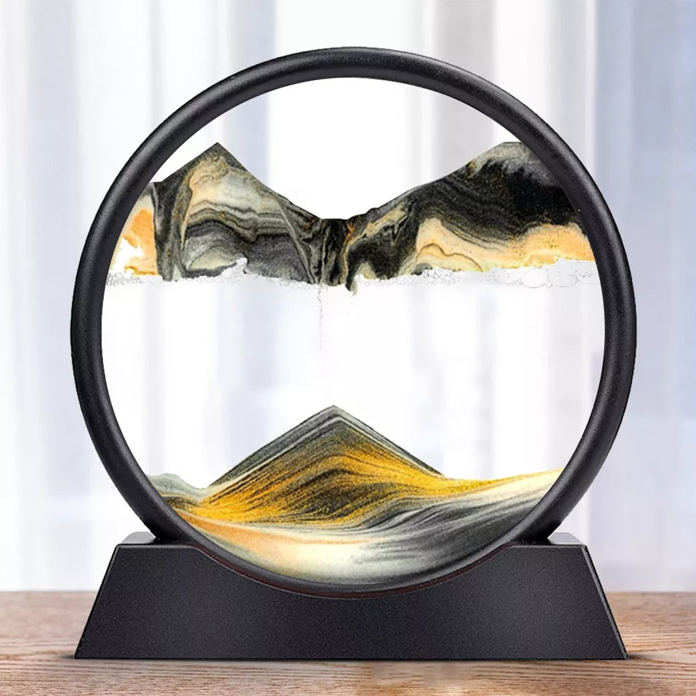 3D-Sanduhr-Tiefsee-Sandlandschaft