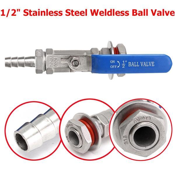 1/2" Ball Valve 304 Stainless Steel Ball Valve For Home Brew Beer Kettle Pot