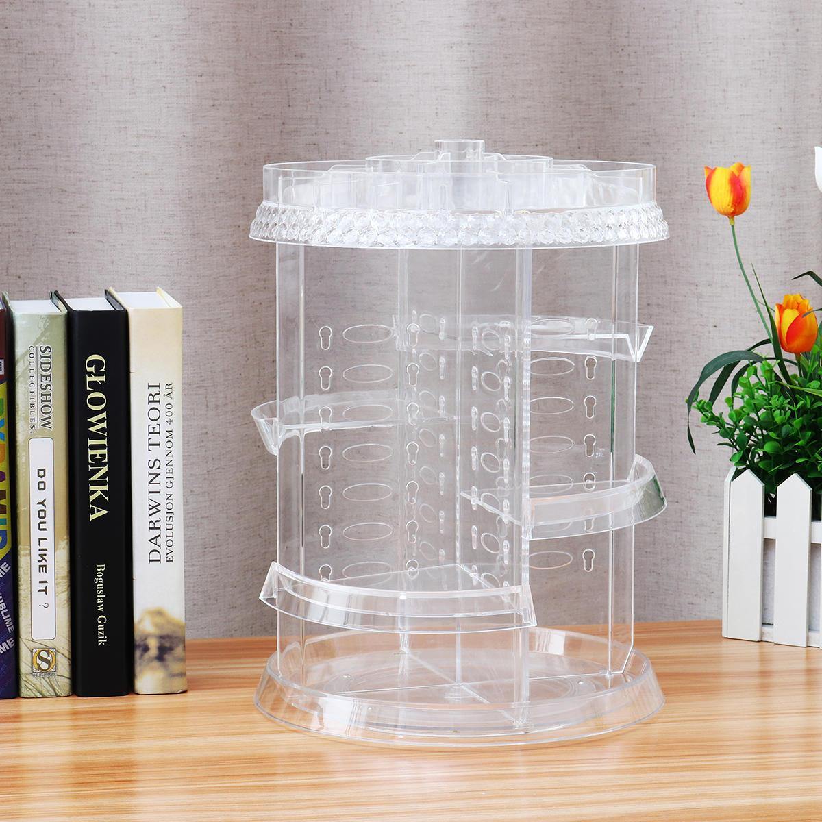 360 Rotating Adjustable Makeup Organizer Cosmetic Storage Lipstick Acrylic Stand