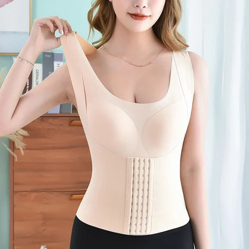 4-in-1 Waist Buttoned Bra Shapewear