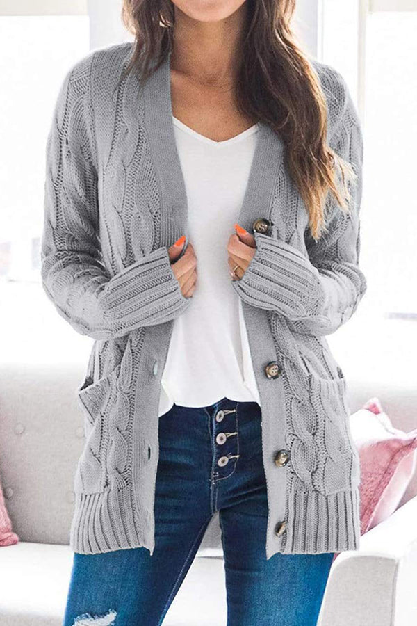 Lilipretty Harvest Horizon Cable Knit Cardigan