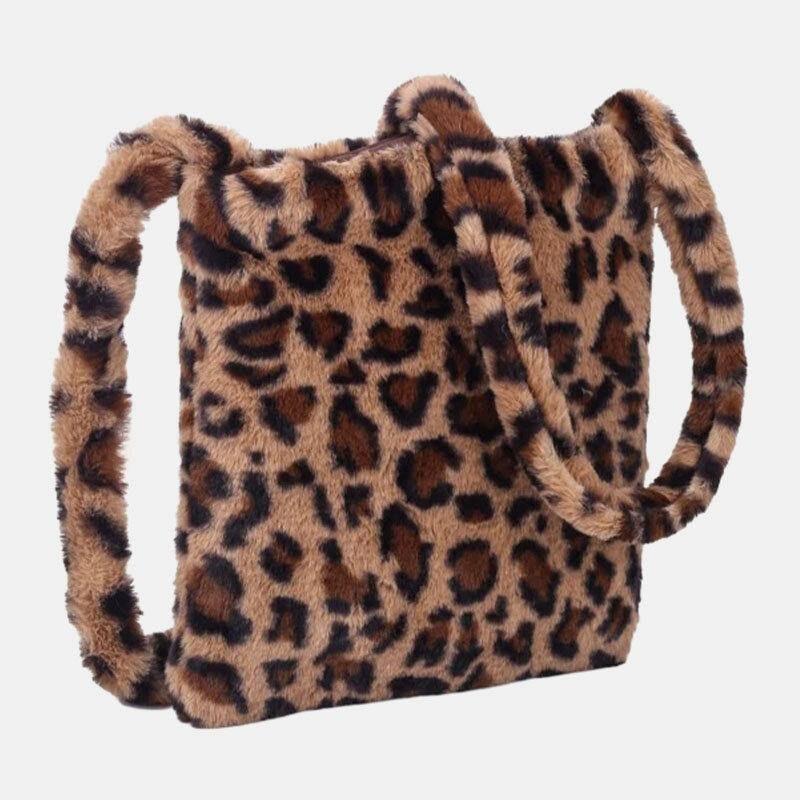 Las mujeres sintieron el patrón de leopardo suave lindo Casual personalidad bandolera bandolera 