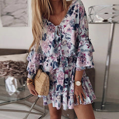 Women's long sleeve floral dress