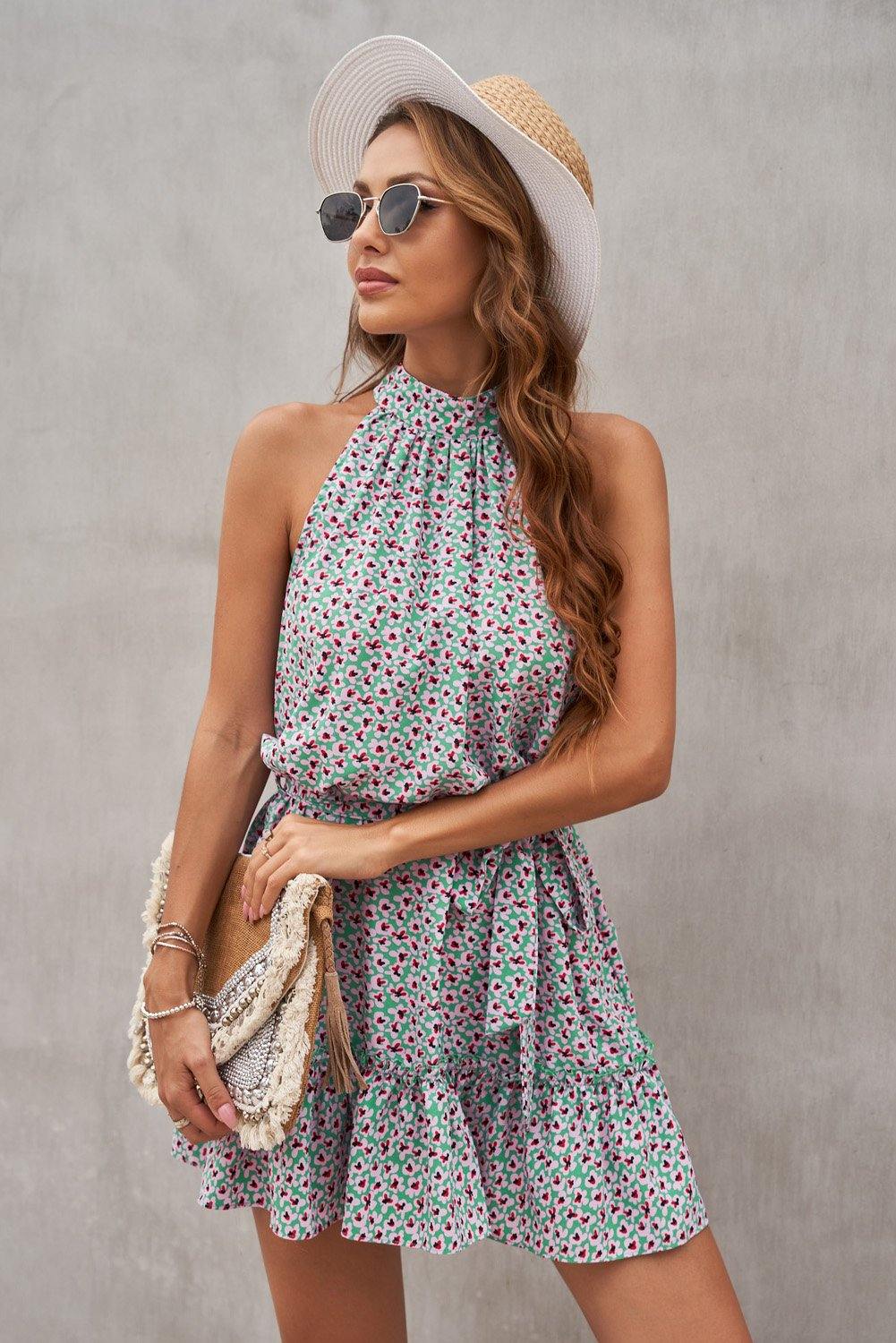 Floral Halter Dress