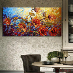 120x60cm Abstract Flower Canvas Print Art Oil Paintings Home Wall Decor Unframed