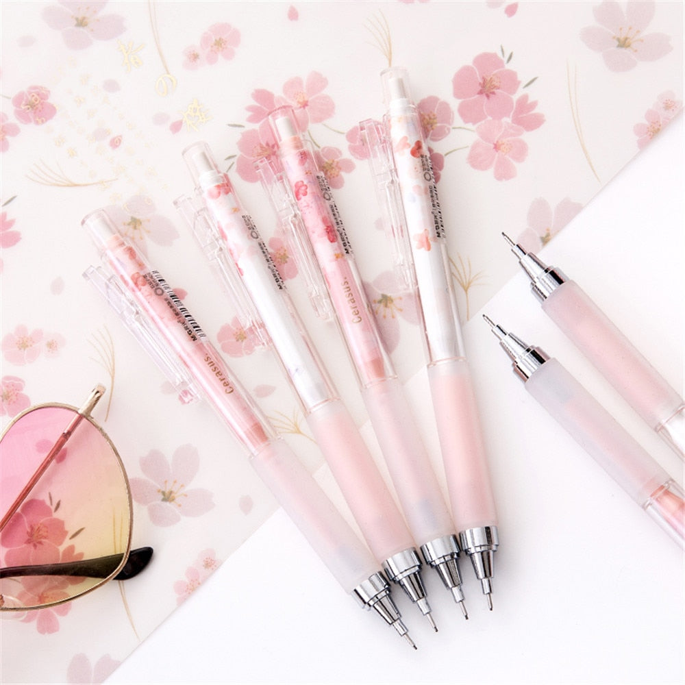 Cute Cherry Blossoms Mechanical Pencil 2Pcs