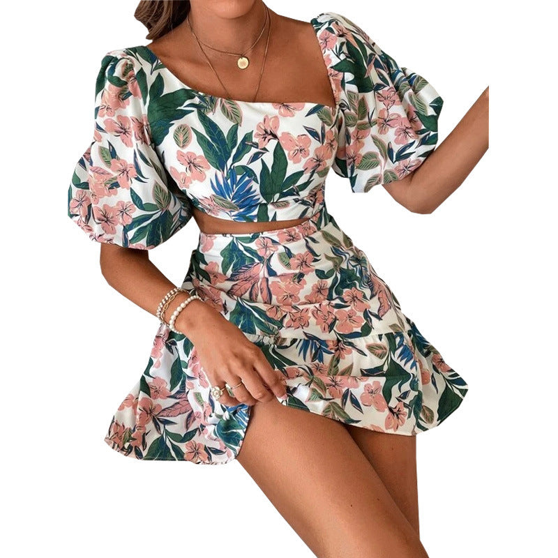 Womens Dresses Large Size Floral Print Dress