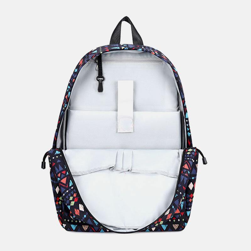 Women Waterproof Bohemian Printed National Backpack School Bag