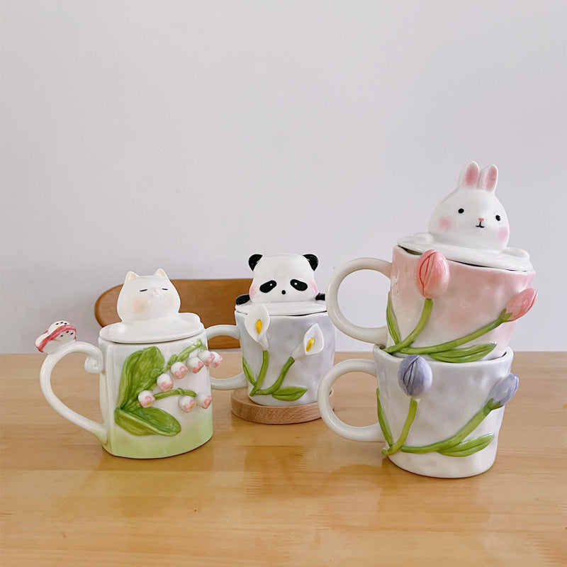 Cute Floral Ceramic Mugs