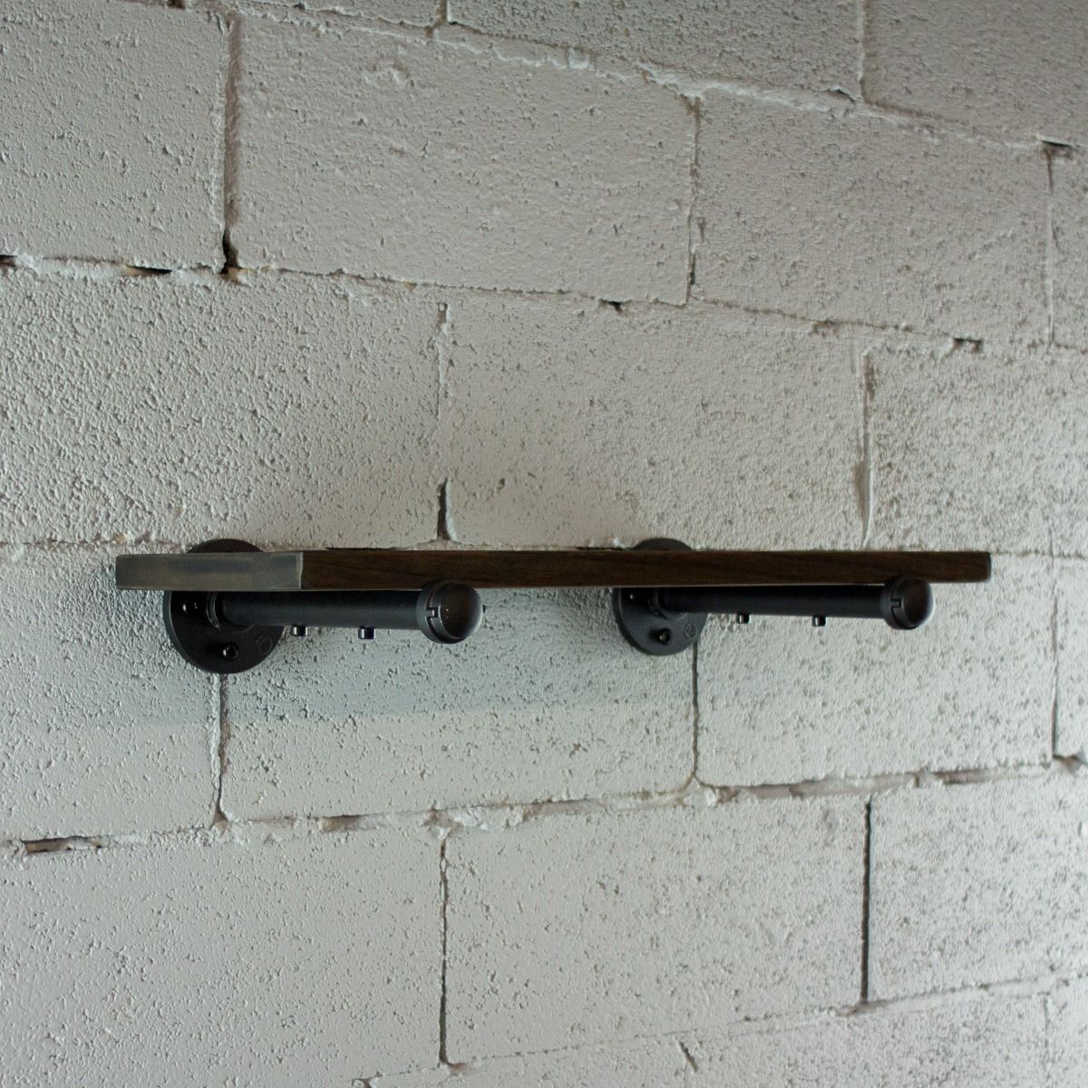 Industrial Vintage Wood Finish Wall Mounted Shelf