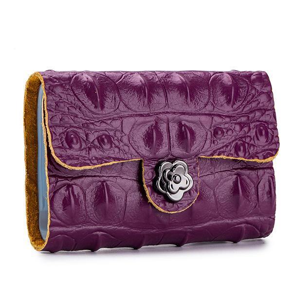 Women Solid Genuine Leather 26 Card Slot Wallet