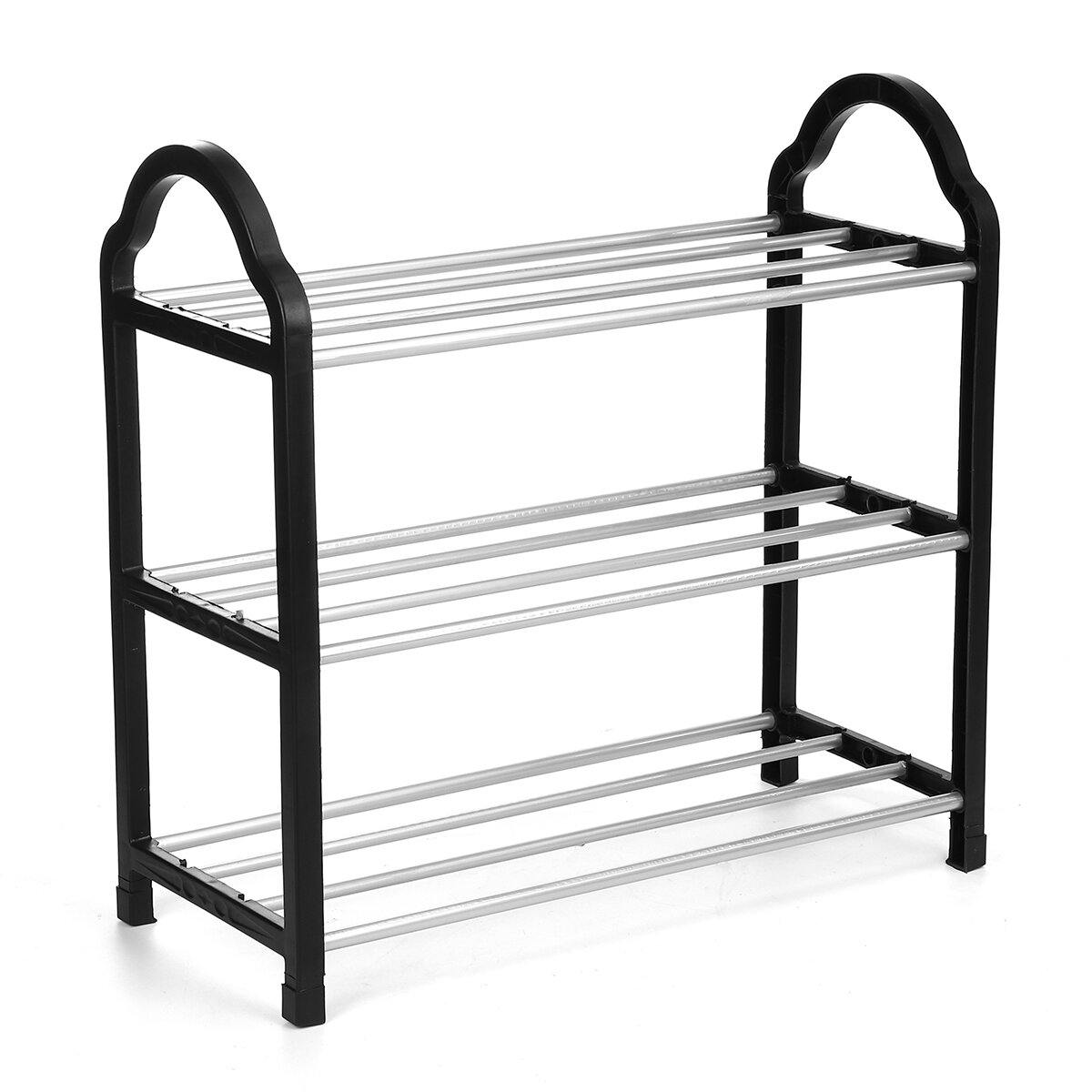 3/4 Tier Space Saving Shoe Storage Organizer Free Standing Shoe Tower Racks Shelves Shelf