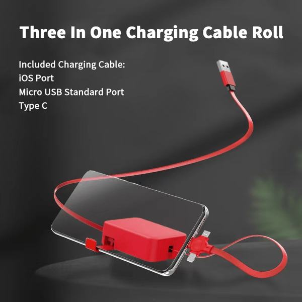 Three In One Charging Cable Roll