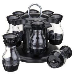 8 Jar Rotating Kitchen Spice Rack Bottle Storage Holder Condiments Container