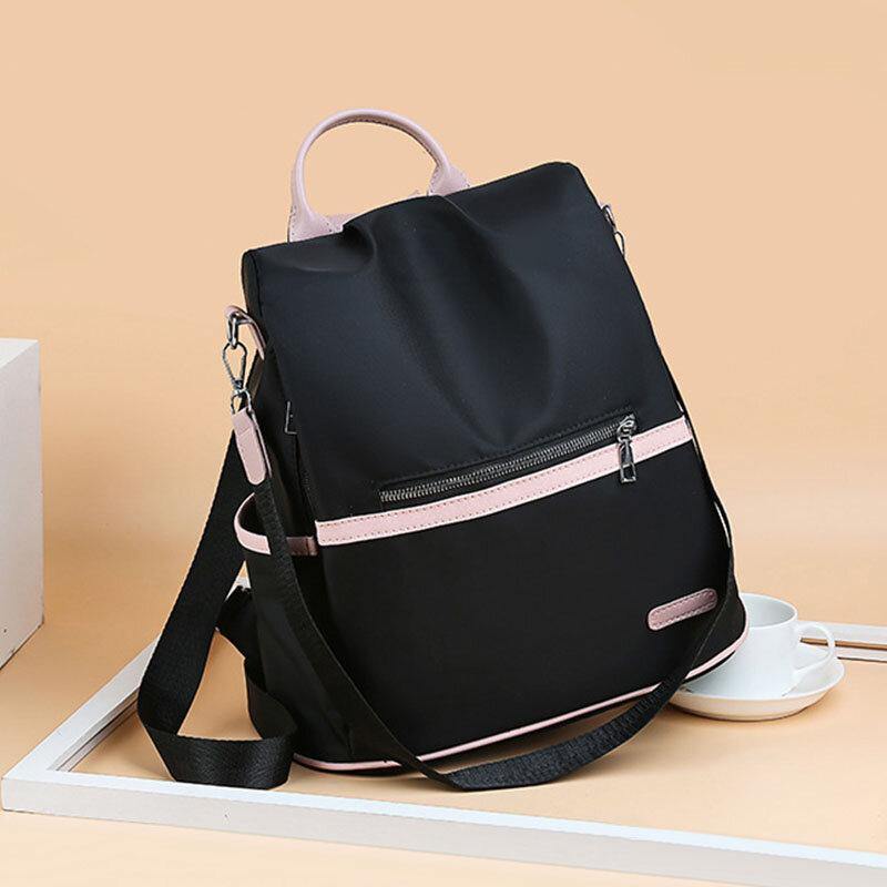 Women Patchwork Anti theft Large Capacity Waterproof Backpack