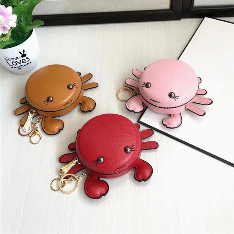 Women Faux Leather Cartoon Cute Pattern Shape Hanging Pendant Coin Bag Wallet