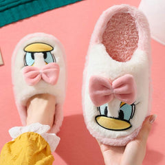 Comfy Duck Bowknot Warm Slipper