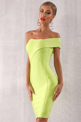 Solid Color One Shoulder Dress