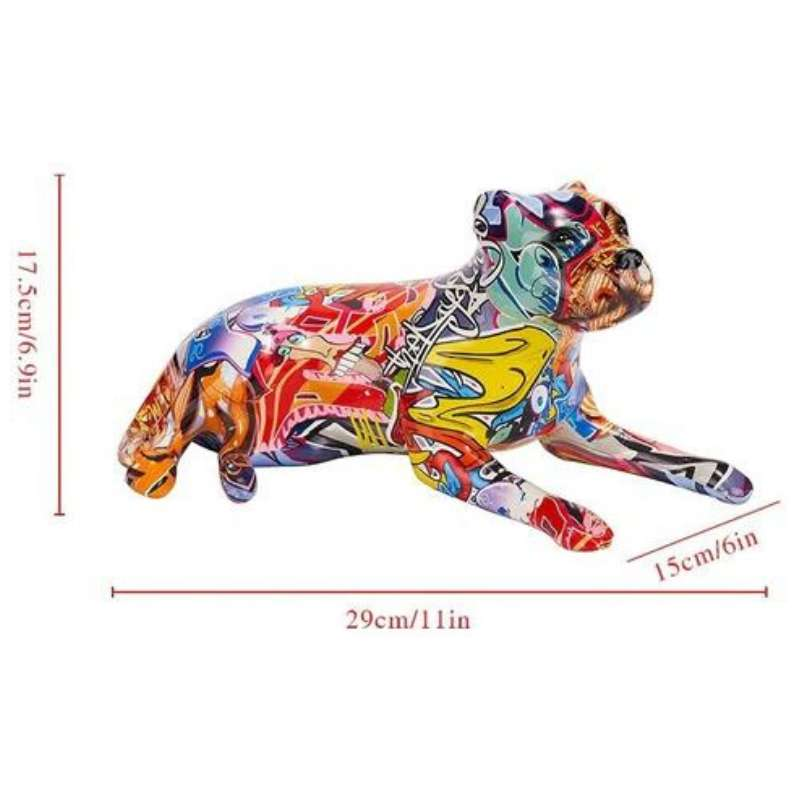 ArtZ® Pit Bull Graffiti Painted Statue