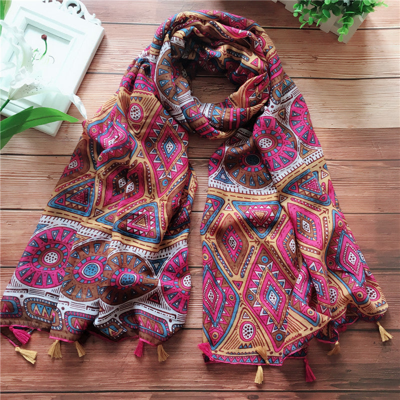 New ethnic scarf diamond printed Tibetan scarf