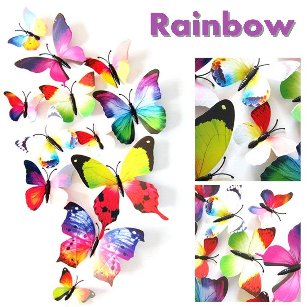 12pcs 3D Butterfly Design Decal Art Wall Stickers Room ations Home