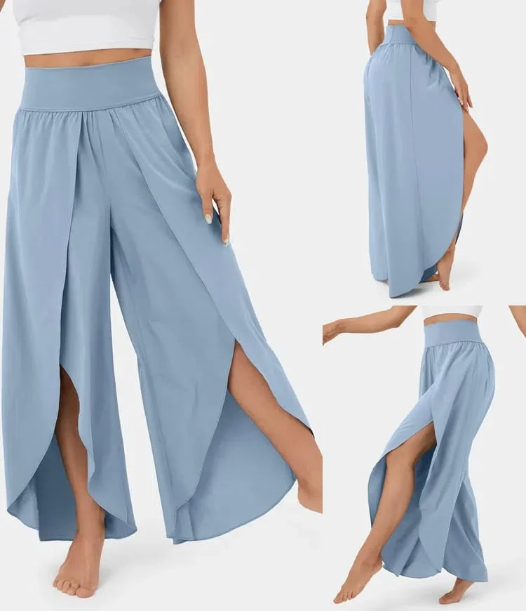 BreezyFlow™ High Waisted Split Leg Elegant Pants